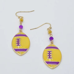 Football Dangle Earrings