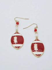 Football Dangle Earrings