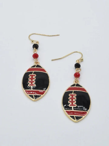 Football Dangle Earrings