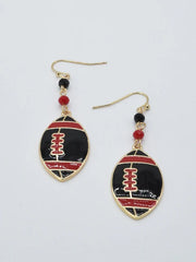 Football Dangle Earrings