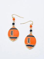 Football Dangle Earrings