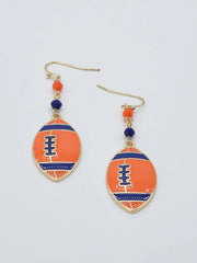 Football Dangle Earrings