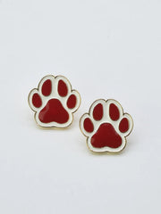 Pawprint Game Day Earring