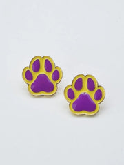 Pawprint Game Day Earring