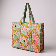 Tiger Print Large tote Bags