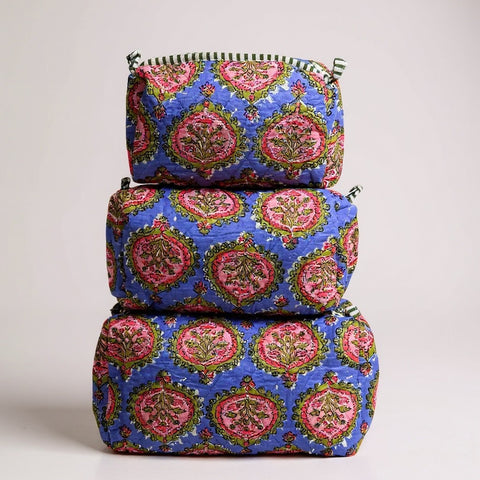Purple Paisley 3Pcs Toiletry Bag