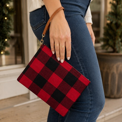 Holiday Plaid Cosmetic Bag