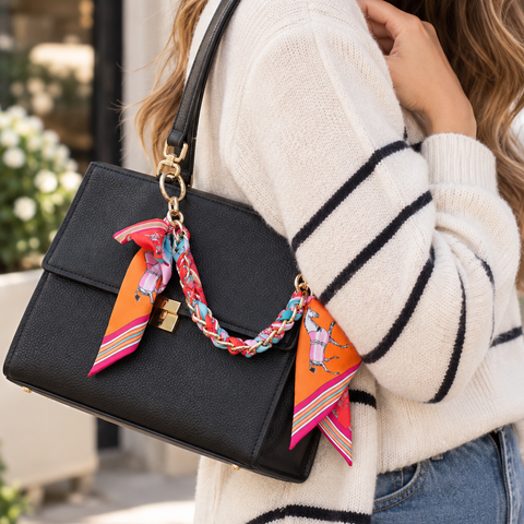 Scarf Bow Chain Bag Charm