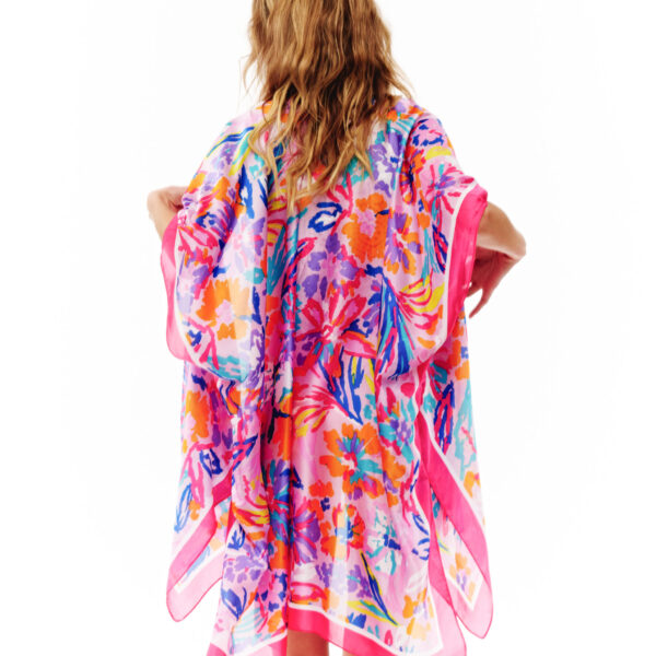 Colorful Floral Print Kimono