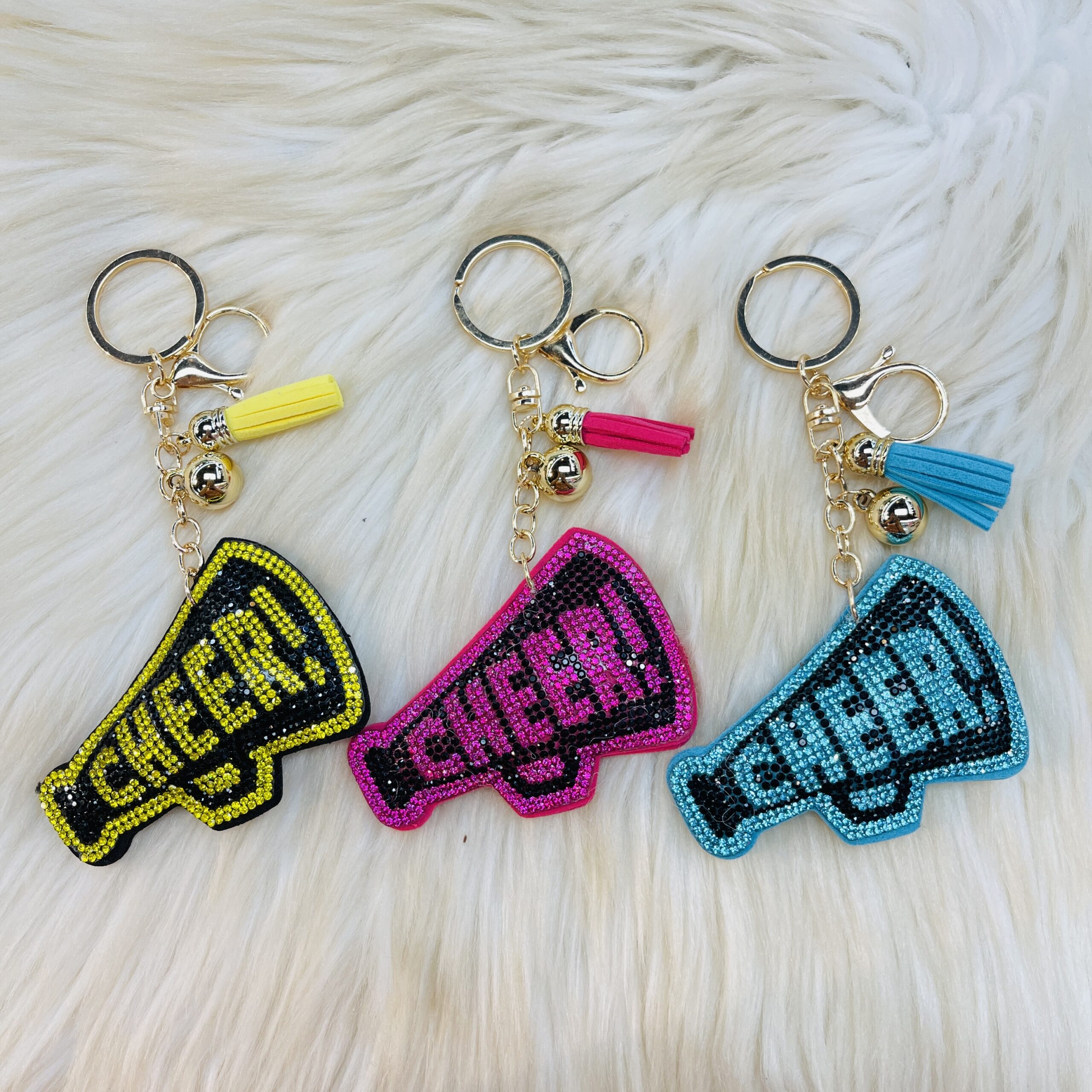 Gameday Crystal Cheer Keychains