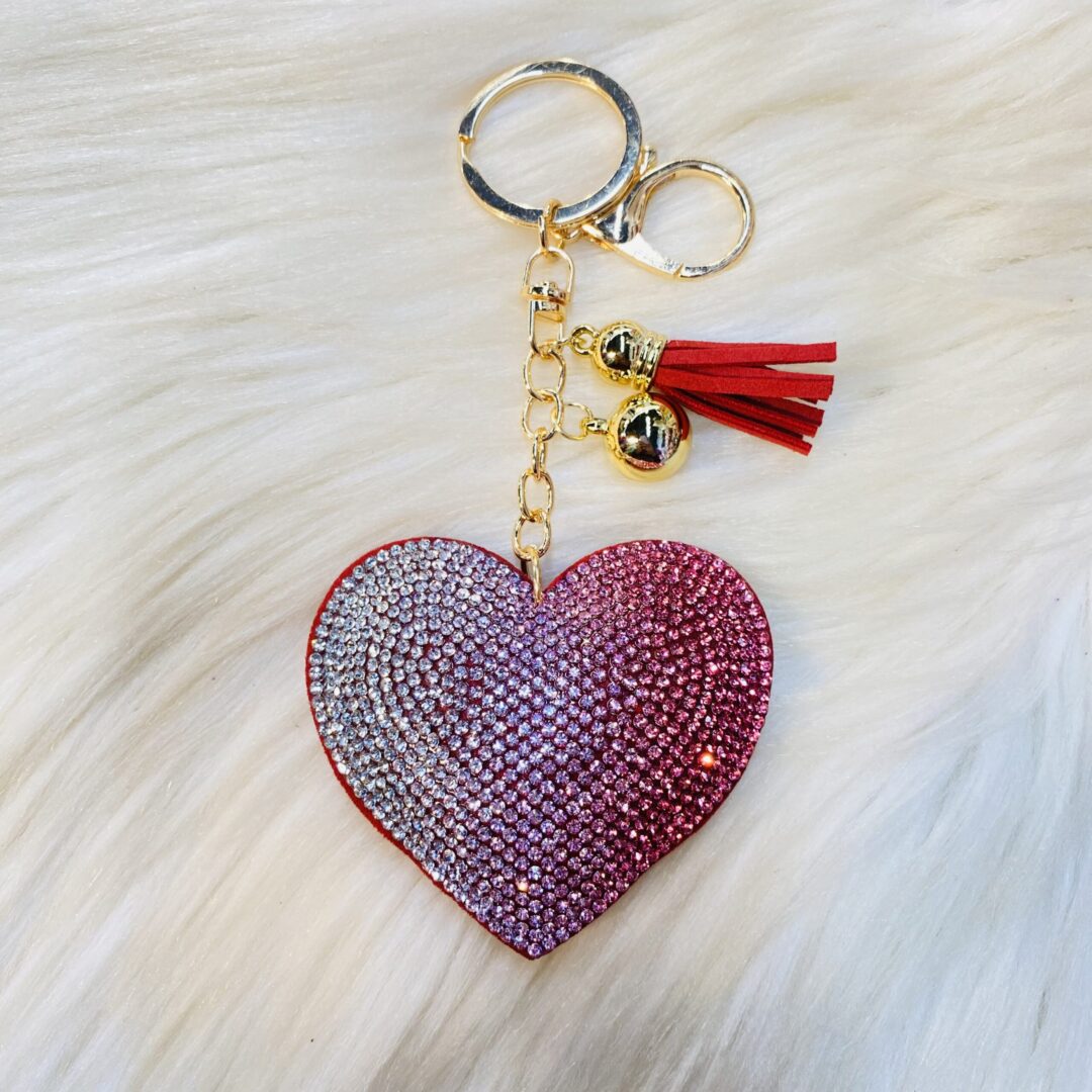 Crystal Heart Keychains