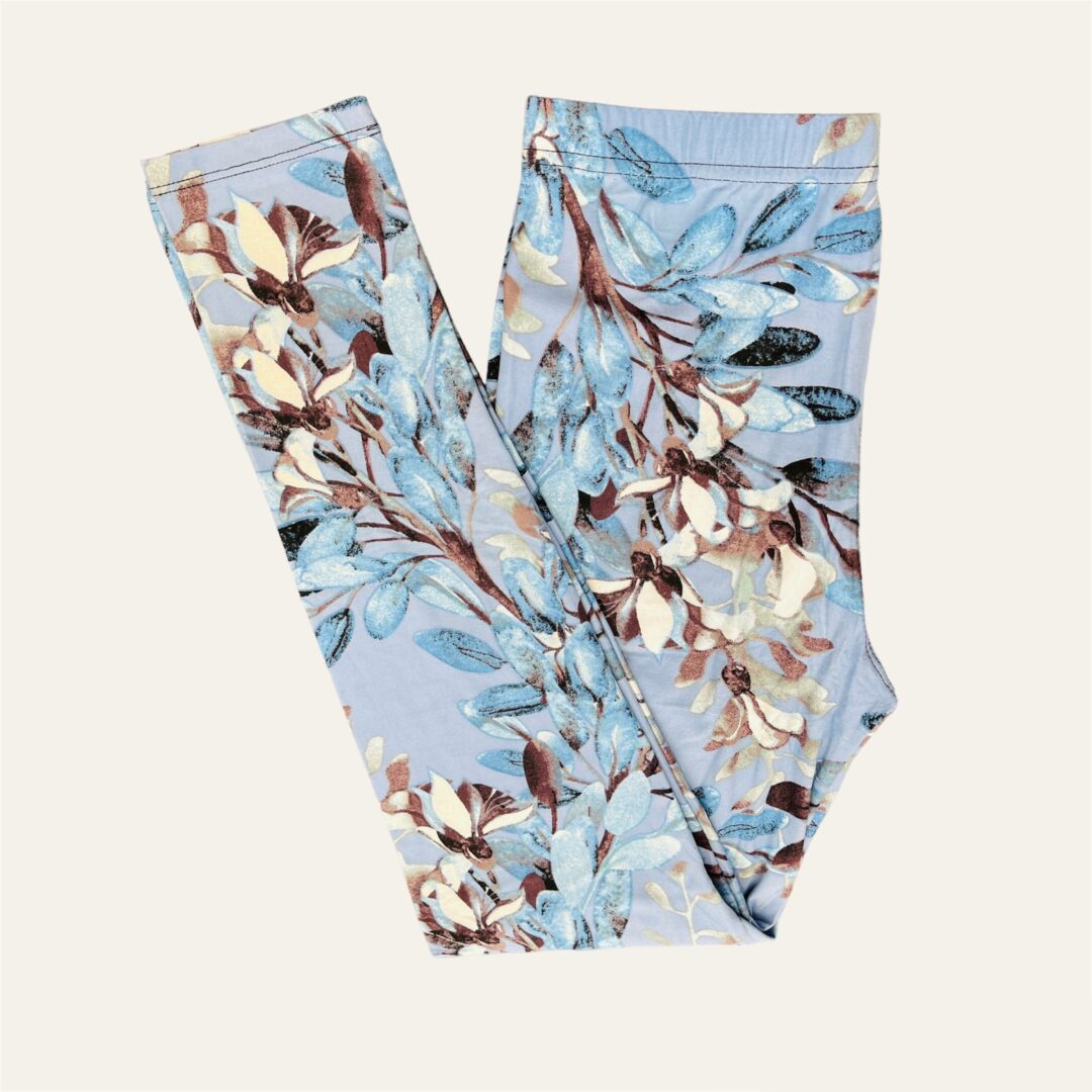 One Size Floral Print Leggings