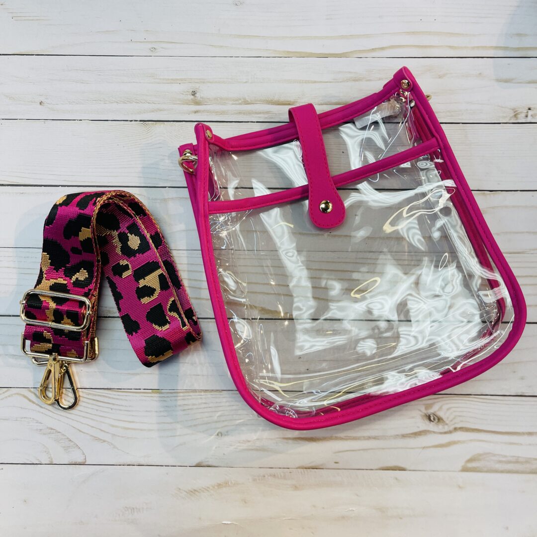 Clear Crossbody Bag With Guitar Strap