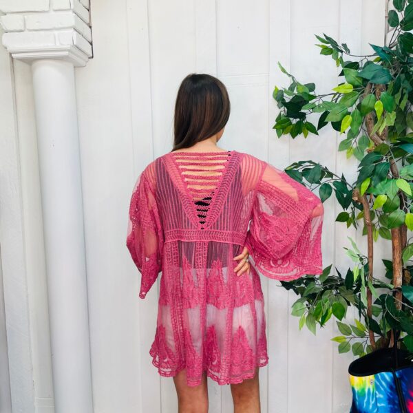 Floral Sheer Lace Poncho