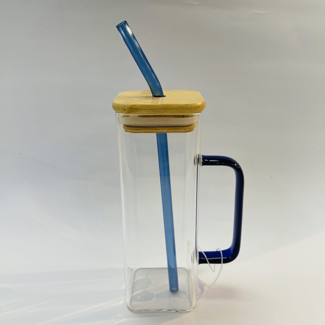 Square Transparent Glass Cup