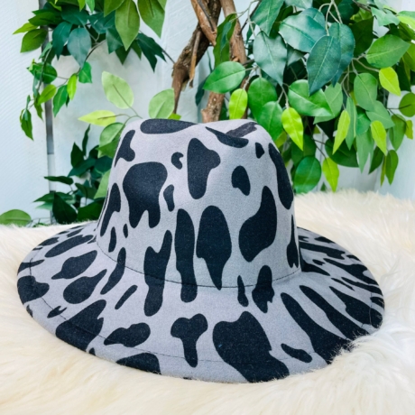Cow Print Fedora Hats