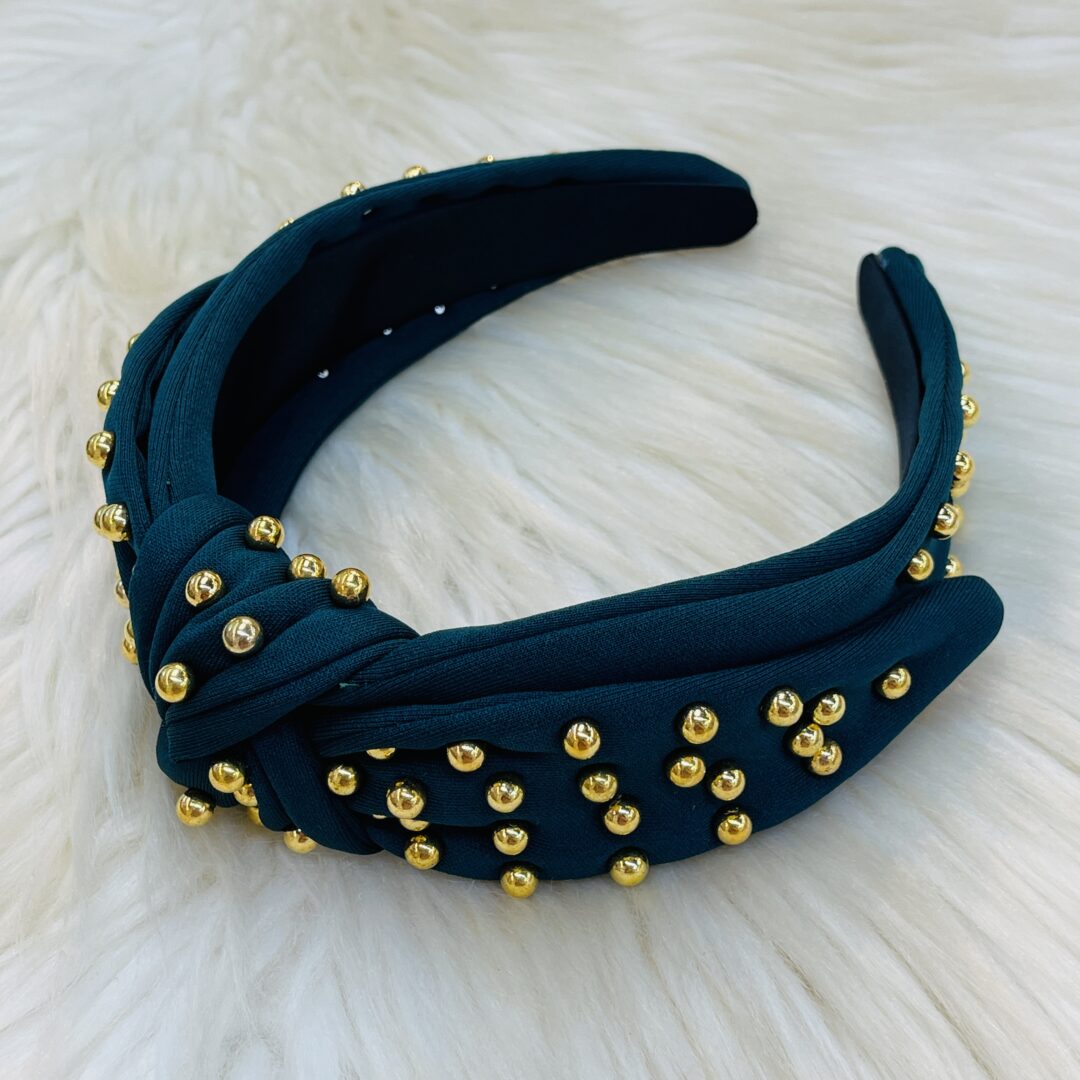 Golden Pearl Knotted Headband