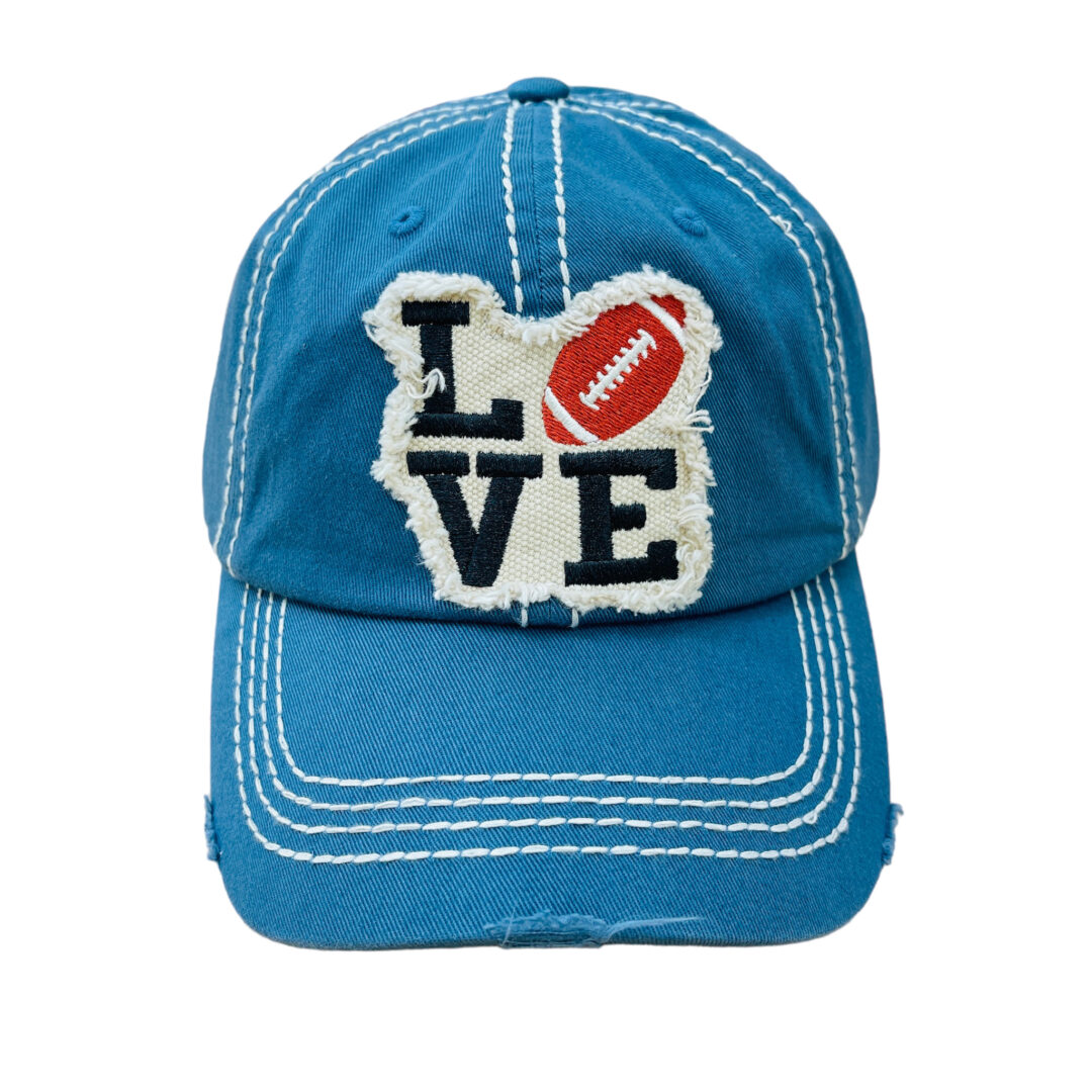 Love Football Baseball Hats