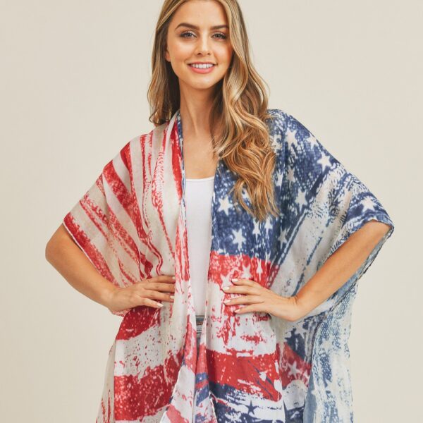 Vintage American Flag Kimono