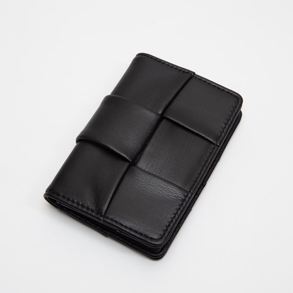 Vegan Leather Woven Bifold Wallet
