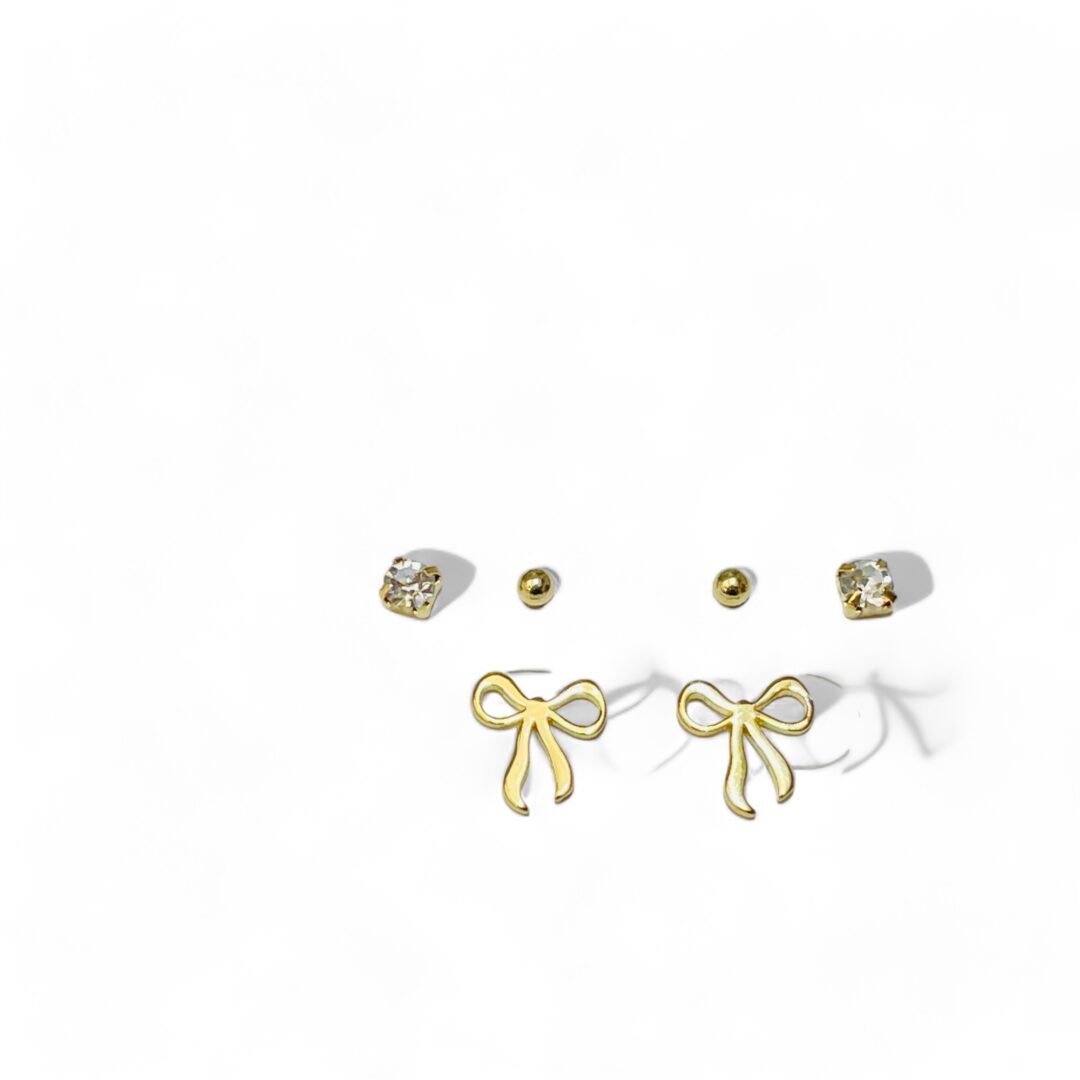 Set of 3 Bow Earring