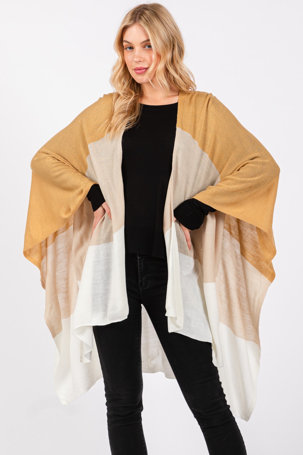 Three Tone Poncho