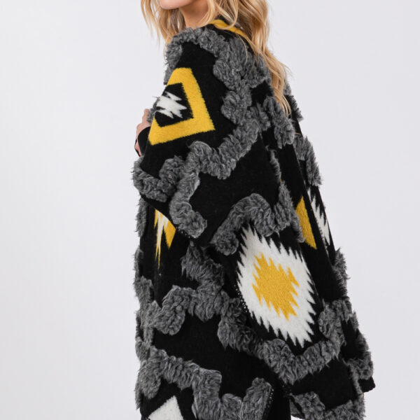 Fluffy Aztec Pattern Kimono